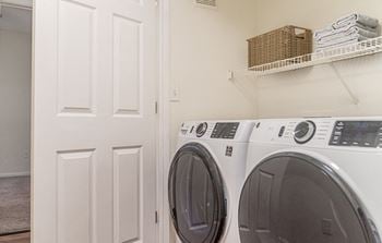 Full-size washer and dryer connections